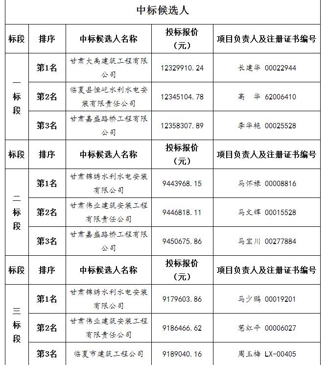 中標(biāo)候選人1 中標(biāo)候選人1